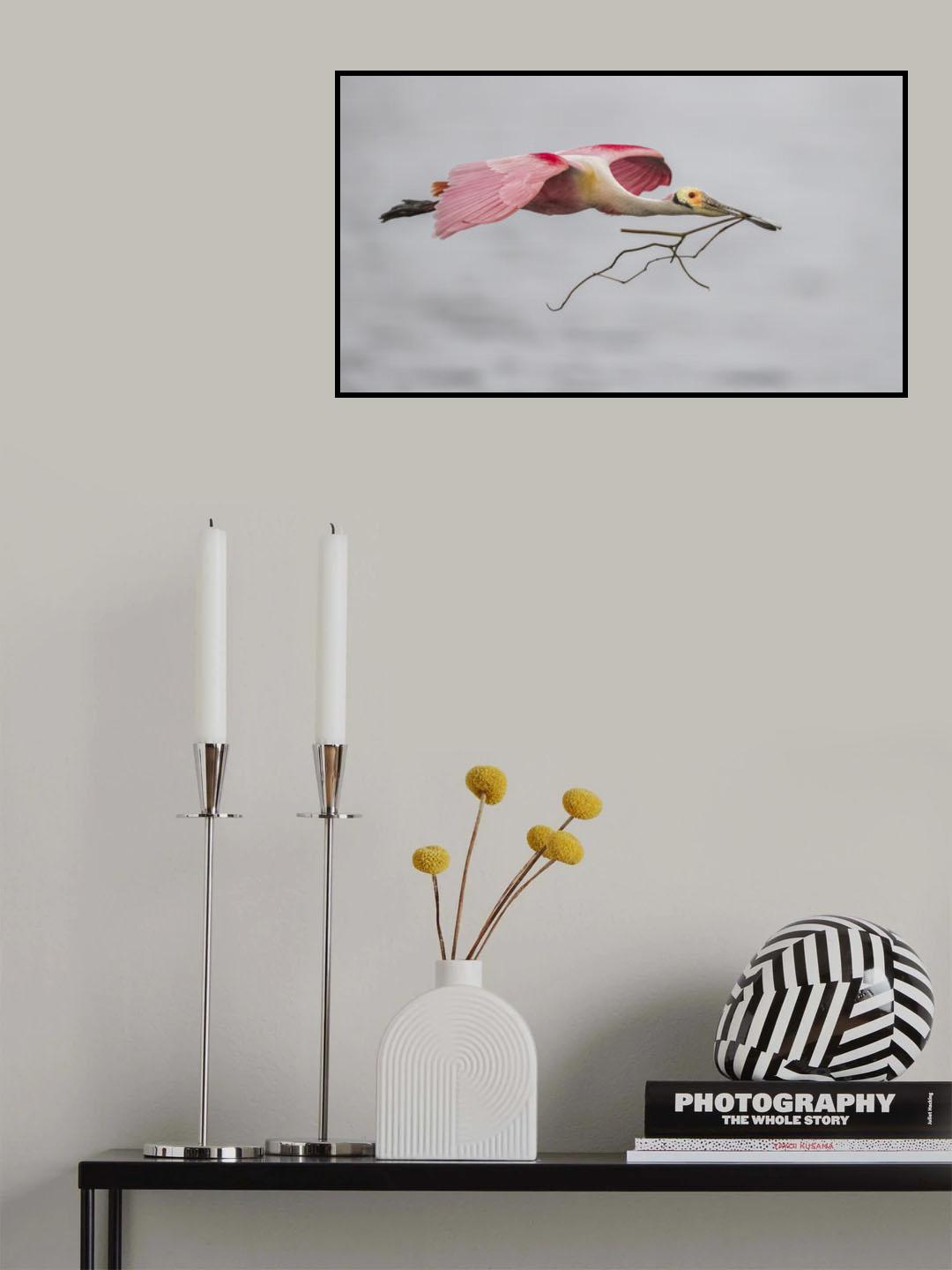 Pink and grey Poster och Canvastavla