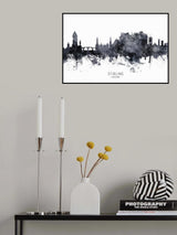 Stirling Scotland Skyline Poster och Canvastavla