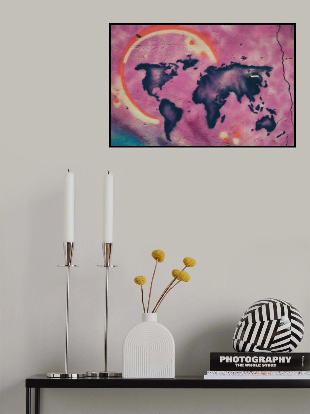 Pink World Poster och Canvastavla