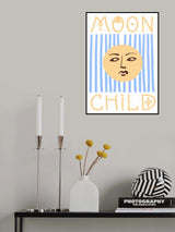 Striped Moon Child Poster och Canvastavla