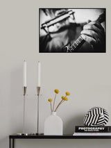 Wolf with mandolin and harmonica Poster och Canvastavla