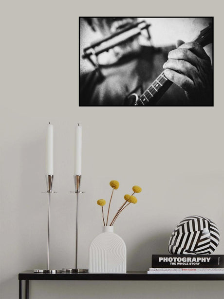 Wolf with mandolin and harmonica Poster och Canvastavla