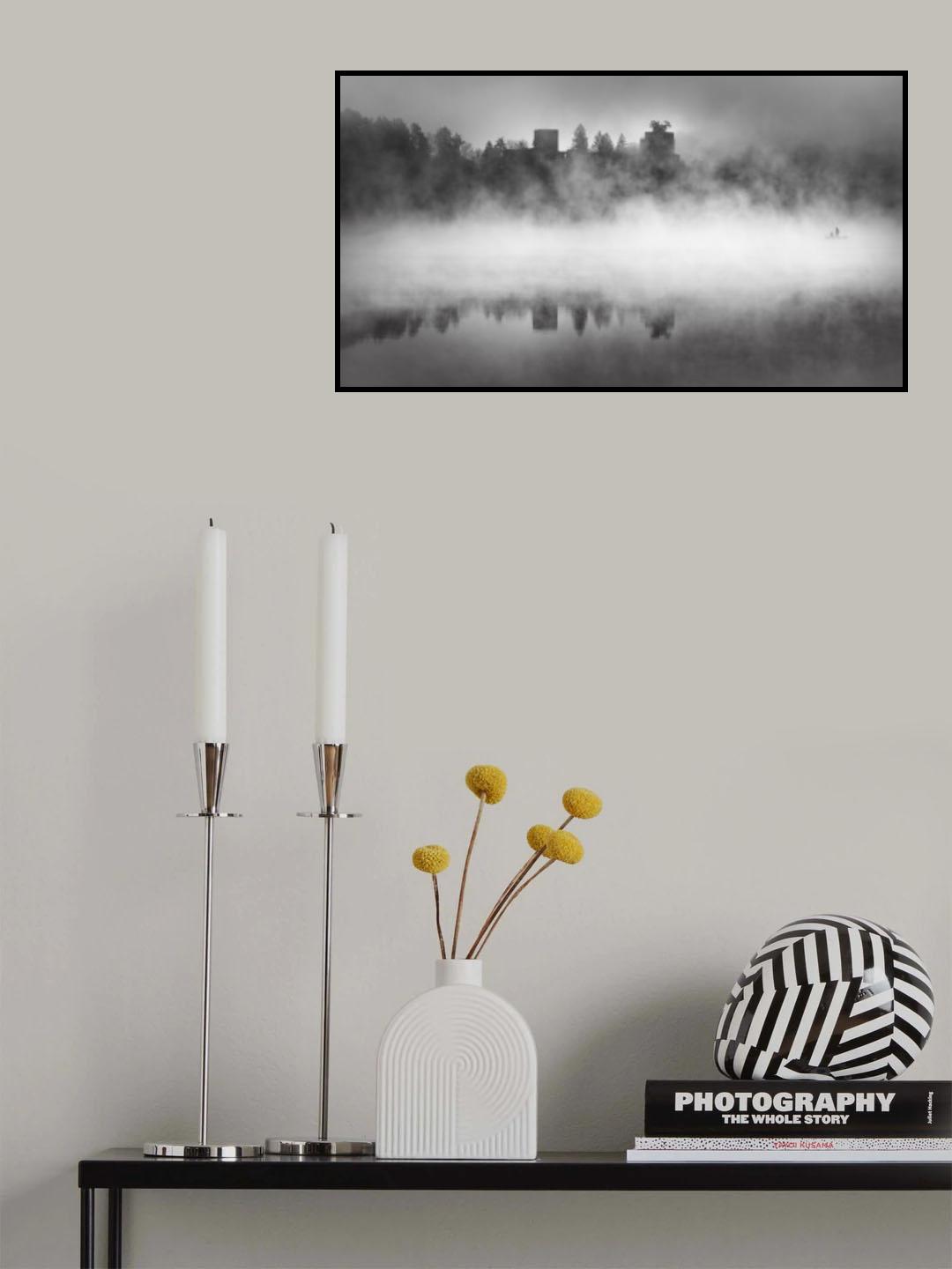 Misty Castle Poster och Canvastavla