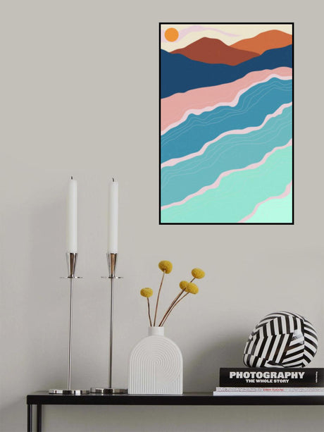Beach and Mountains #1 Poster och Canvastavla