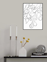 Line art pears Poster och Canvastavla