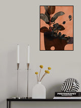 Leaves More 6 Red Poster och Canvastavla