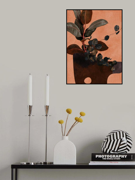 Leaves More 6 Red Poster och Canvastavla