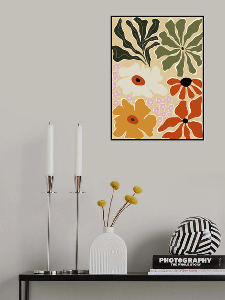 Mid-century bouquet Poster och Canvastavla