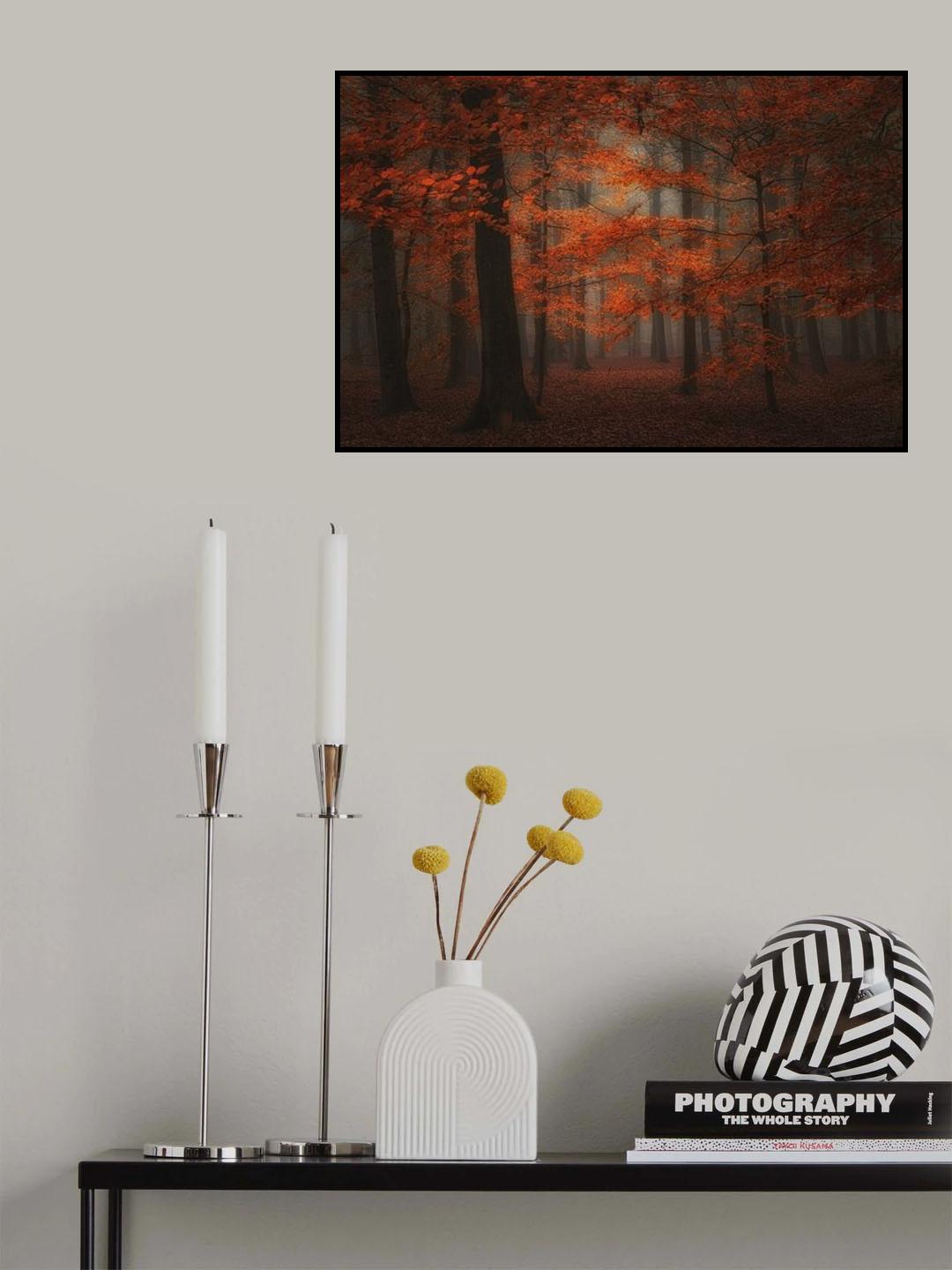 Vibrant red Poster och Canvastavla