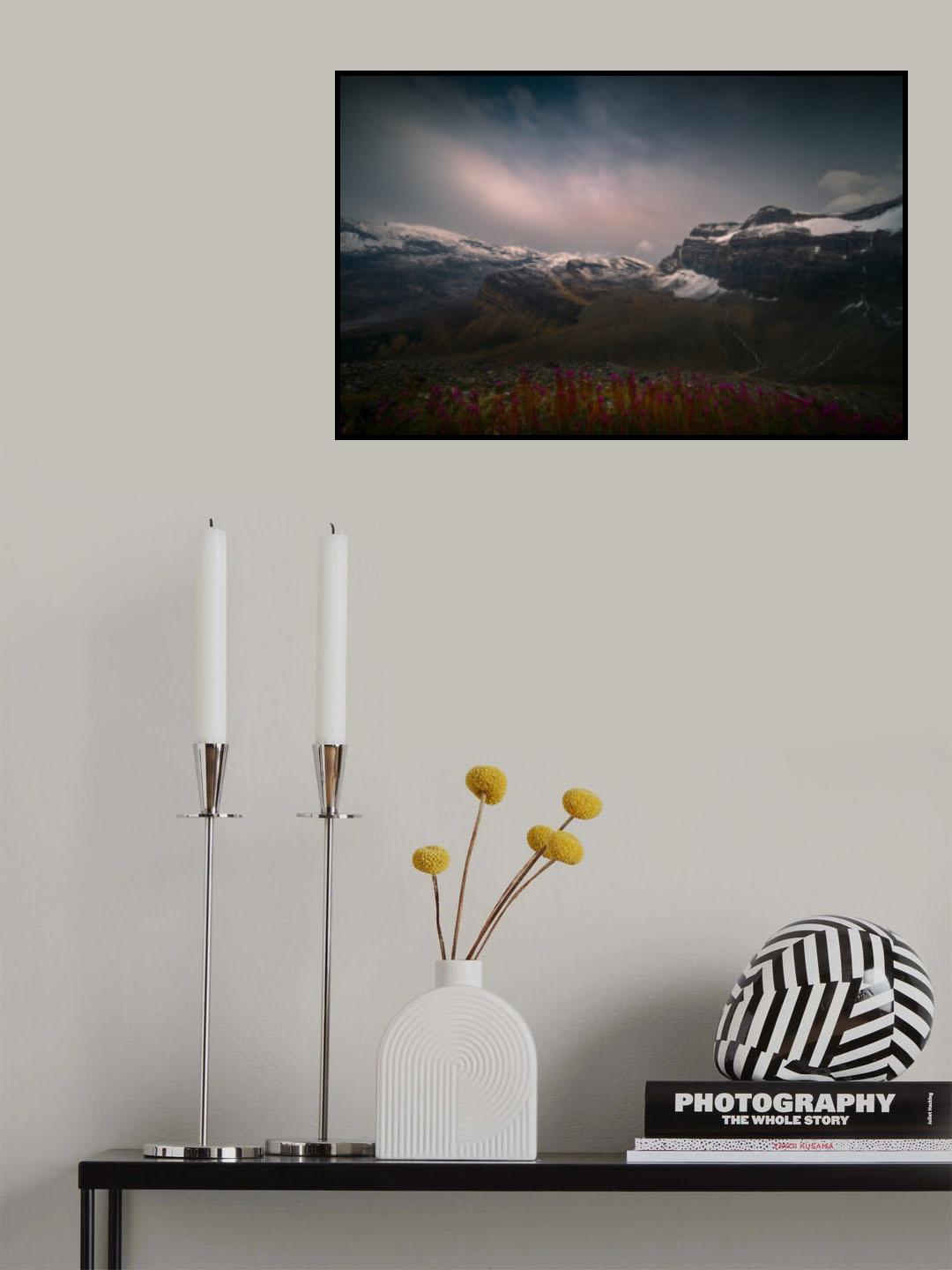 A glacier  after a sudden rain storm Poster och Canvastavla