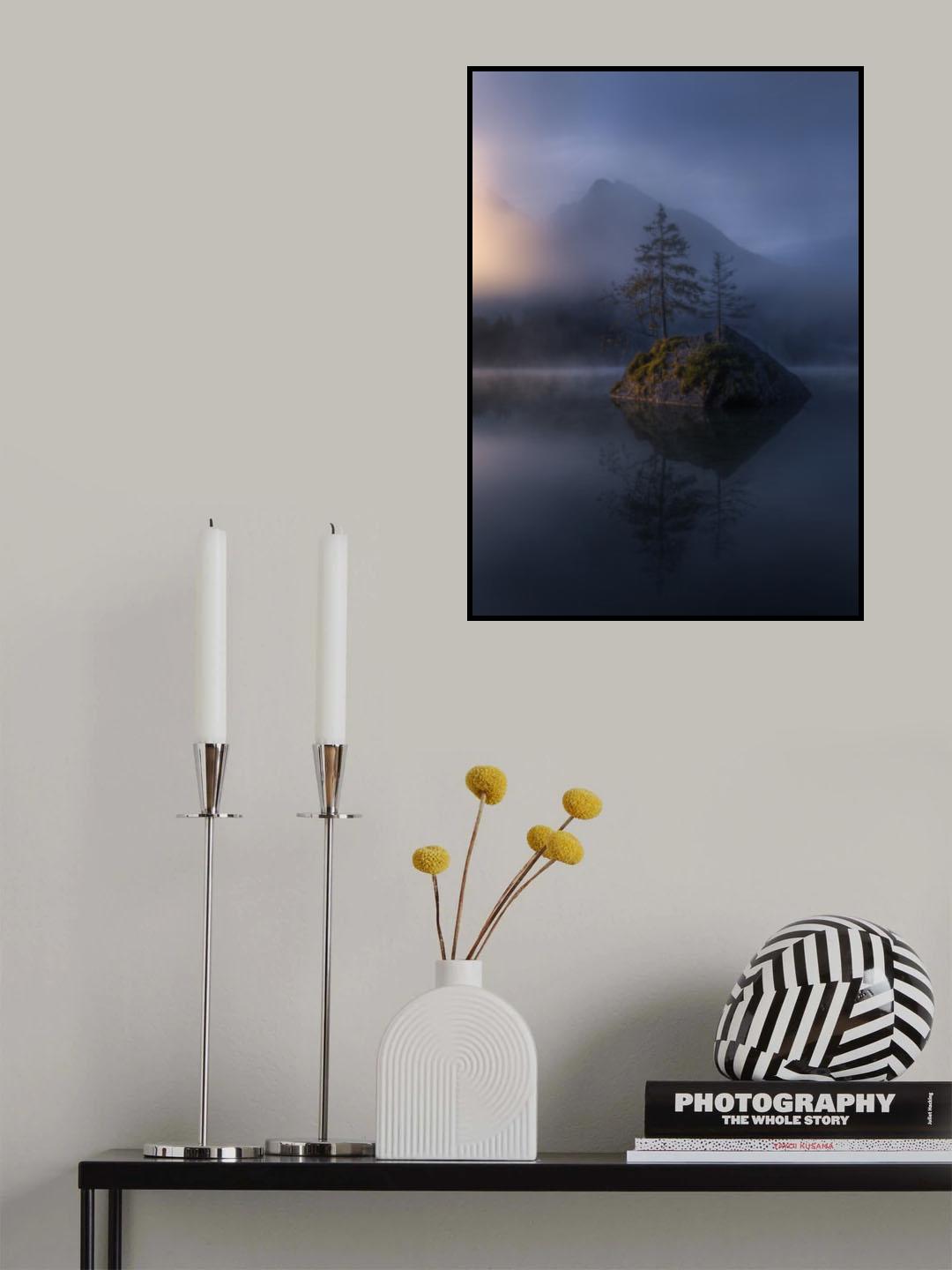 Misty Morning Solitude Poster och Canvastavla