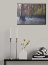 Autumn, Foggy Lake Poster och Canvastavla