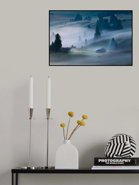 Photographer in fog Poster och Canvastavla