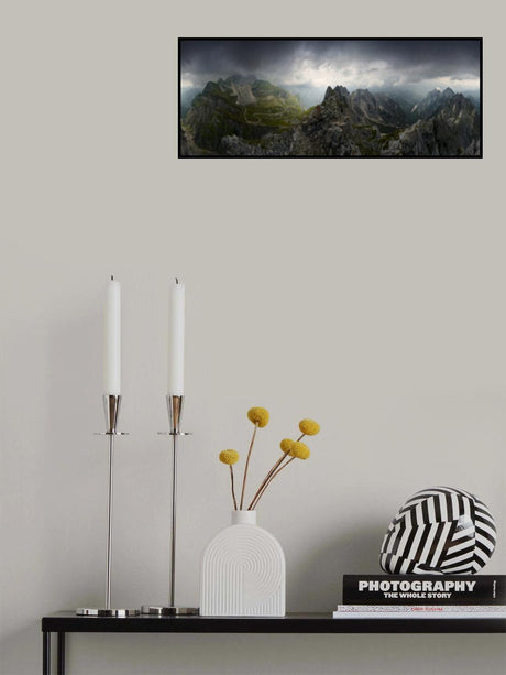 Bizarre Mountain Panorama Poster och Canvastavla