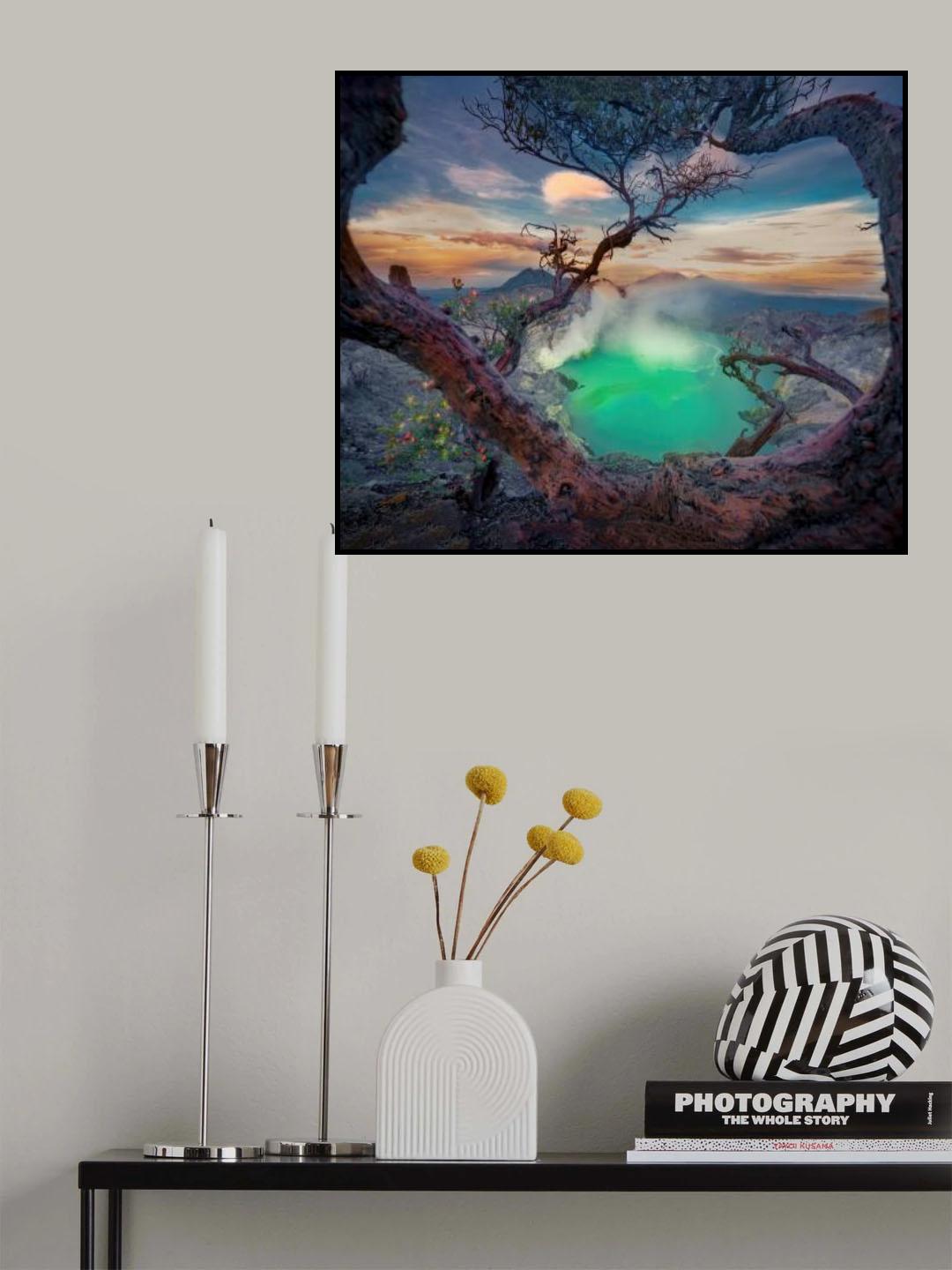 Ijen lake Poster och Canvastavla
