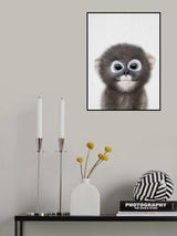 Peekaboo Baby Monkey Poster och Canvastavla