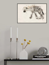 Abstract African Hiena Watercolor Art Poster och Canvastavla
