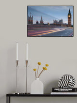 Big Ben with bright trails Poster och Canvastavla