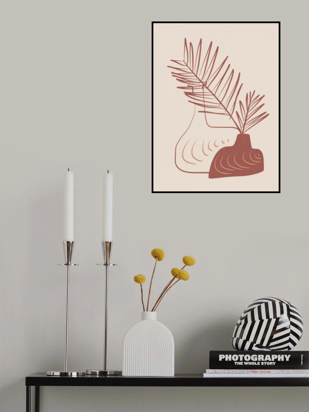 Vase In Line and Color Poster och Canvastavla