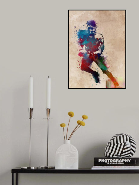 American Football Player Sport Art 1 Poster och Canvastavla