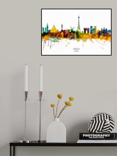 Paris France Skyline Poster och Canvastavla