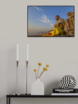Morning meditation along Ganges Poster och Canvastavla