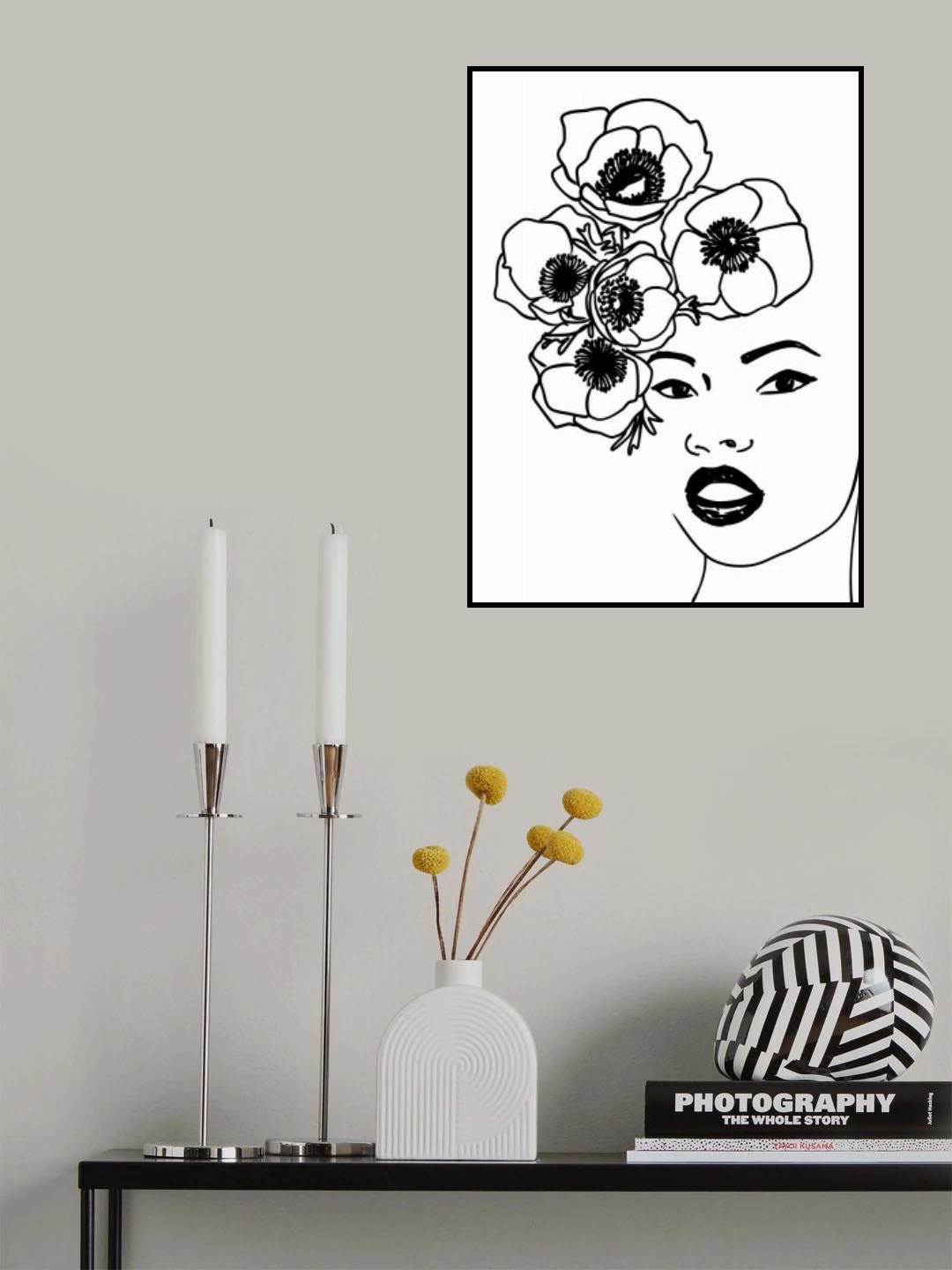 Anemone portrait Poster och Canvastavla