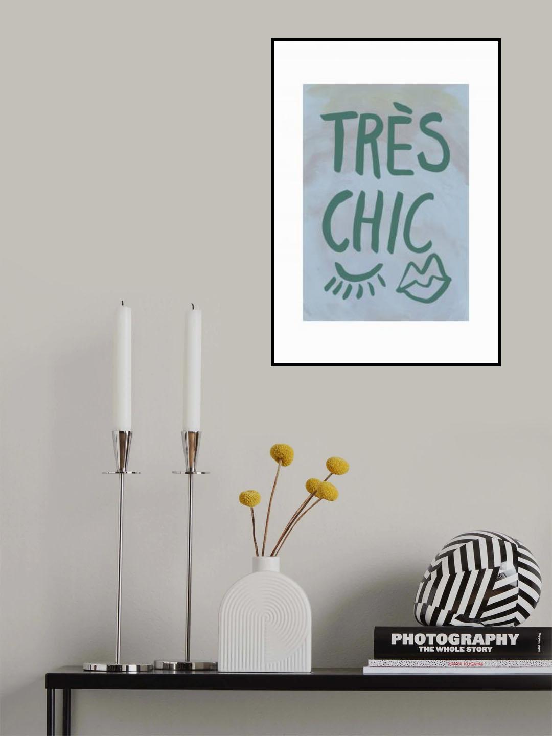 Très Chic Blue Frame Poster och Canvastavla