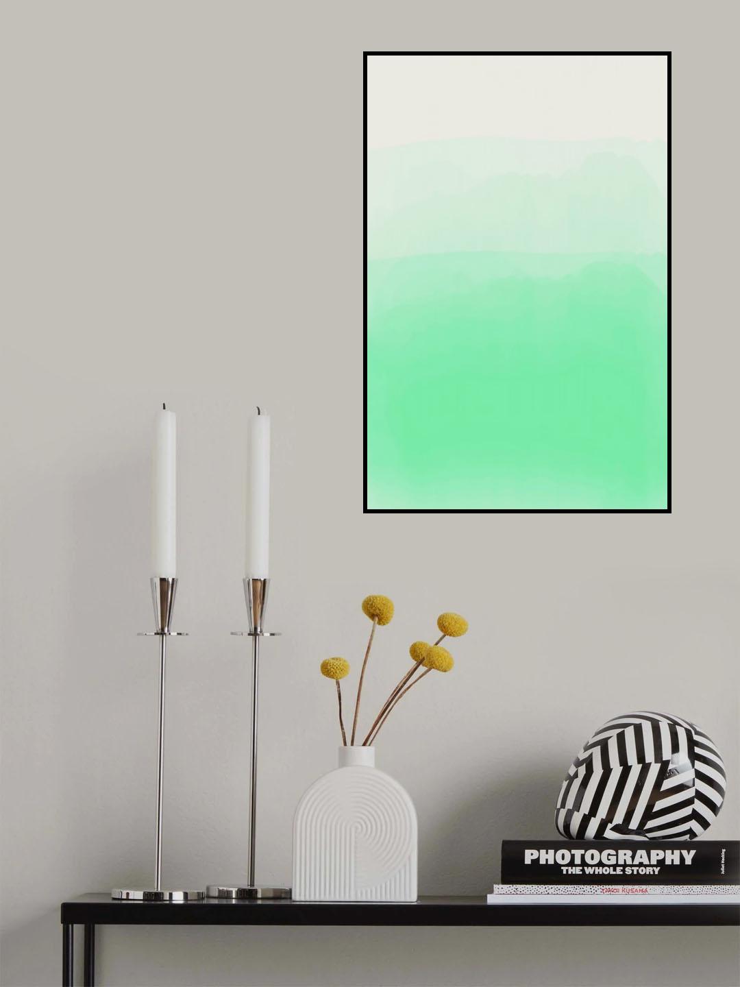 Light Green Watercolor Series #3 Poster och Canvastavla