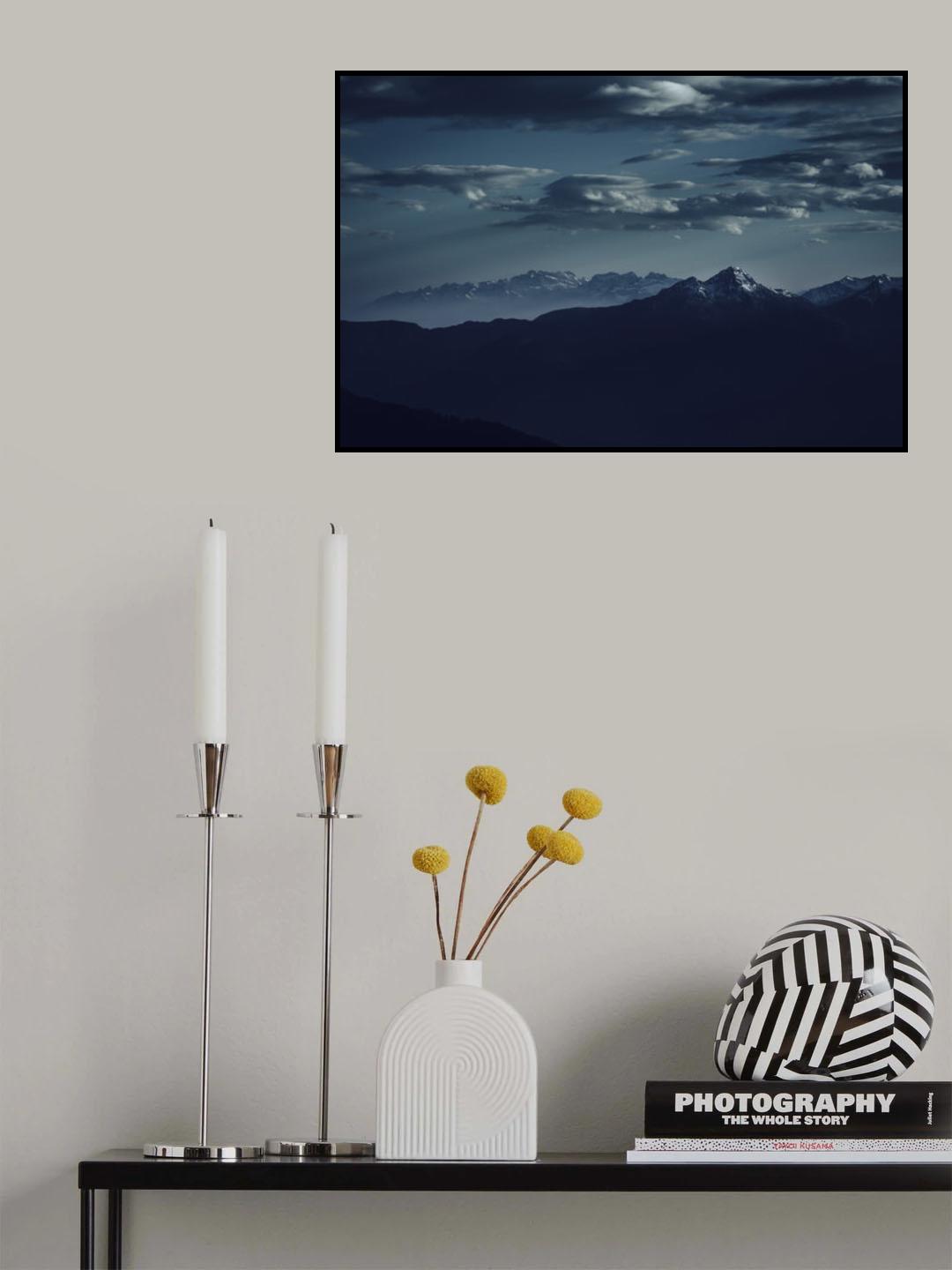 Lonely peak of mountains Poster och Canvastavla