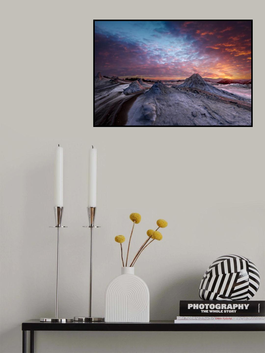 Mars and Earth together - mud volcanos in Eastern Europe Poster och Canvastavla