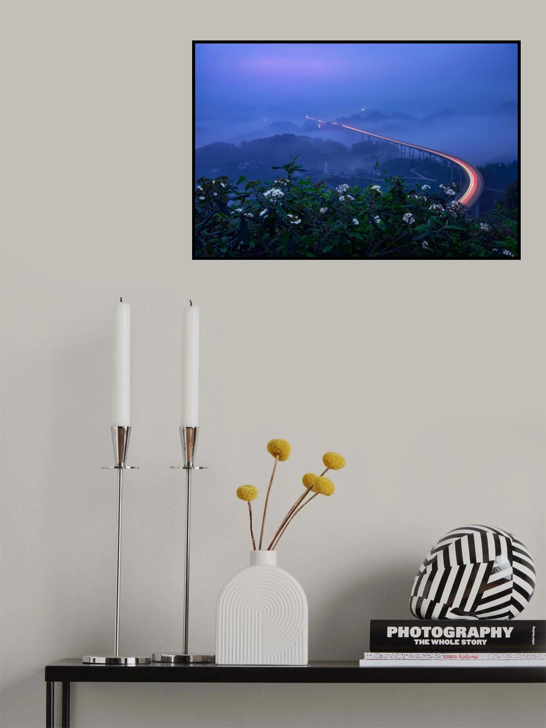 Bridge in Blue Hour Poster och Canvastavla