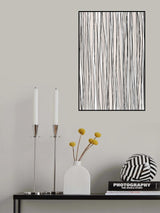 Black on Beige Lines Poster och Canvastavla