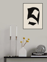 Distorted Black Cut Out Poster och Canvastavla