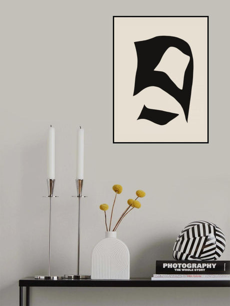Distorted Black Cut Out Poster och Canvastavla