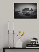 Foggy Oceanside Poster och Canvastavla