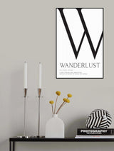 Wanderlust definition typography art Poster och Canvastavla