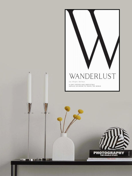 Wanderlust definition typography art Poster och Canvastavla