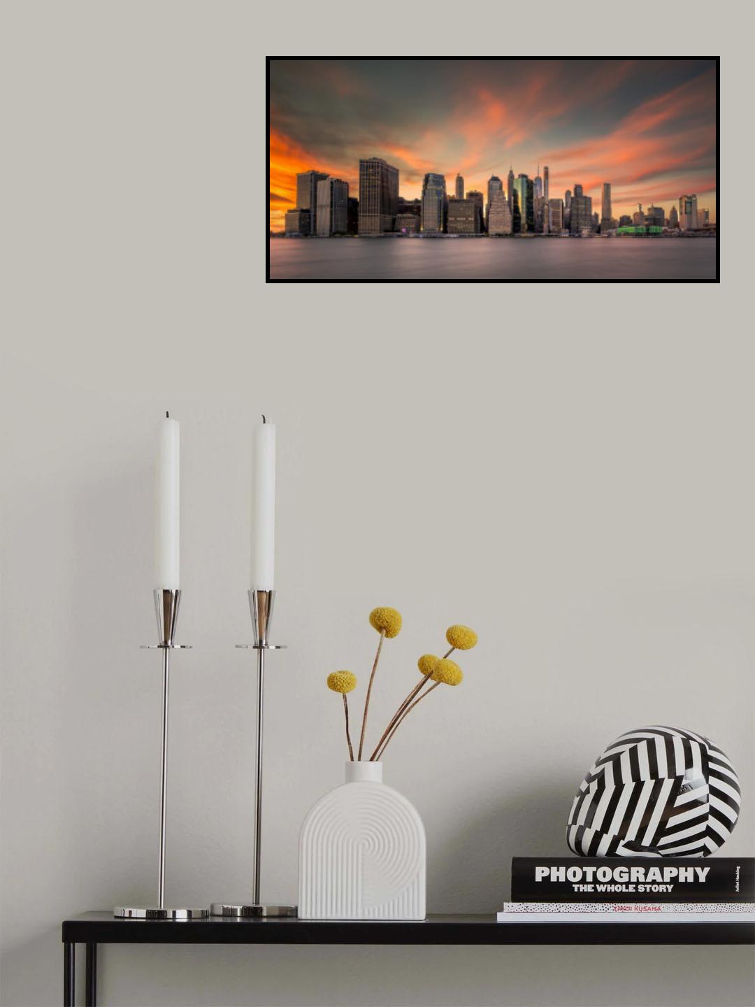 Sunset at Manhattan 3 Poster och Canvastavla