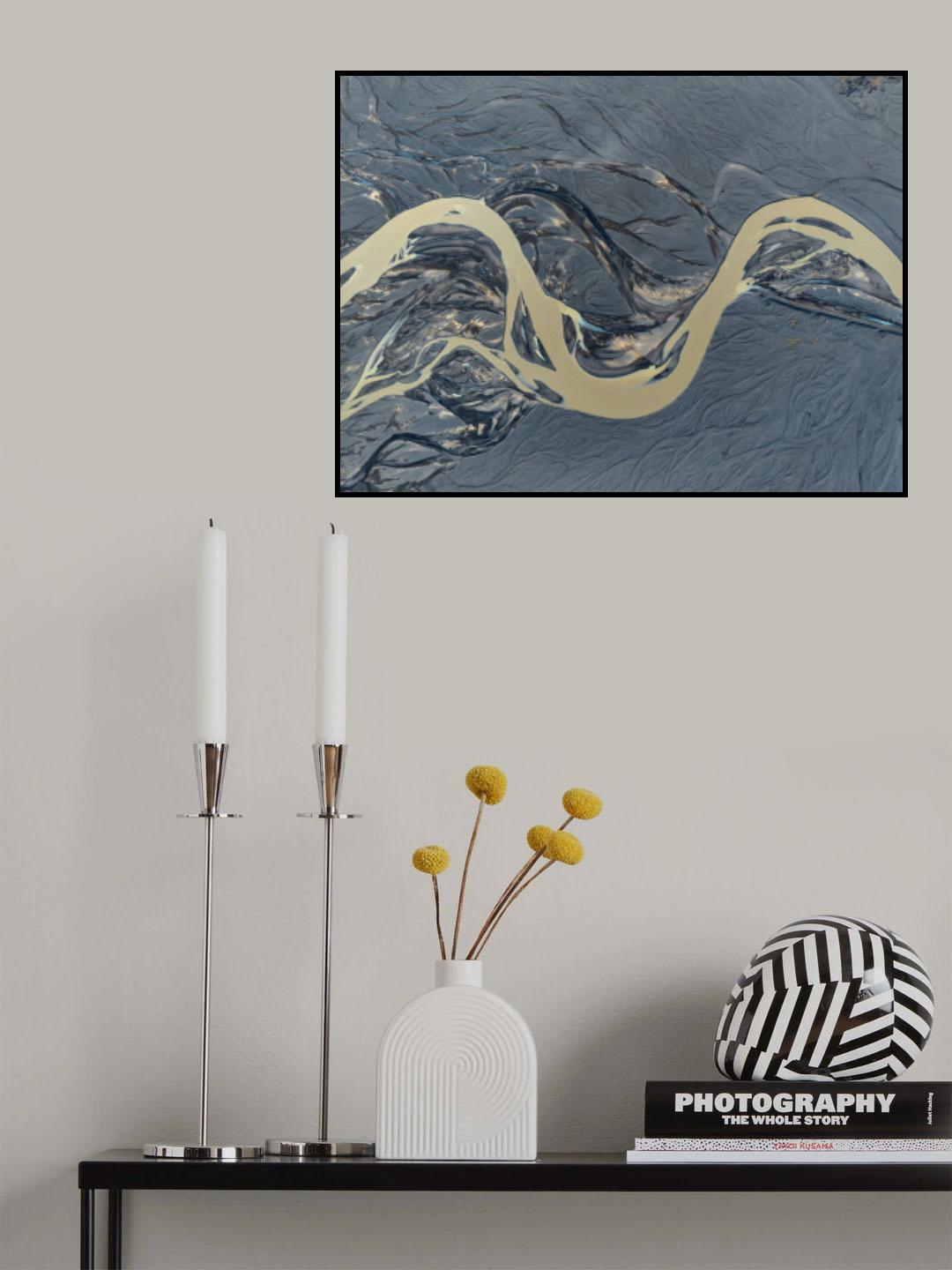 Glacial delta Poster och Canvastavla