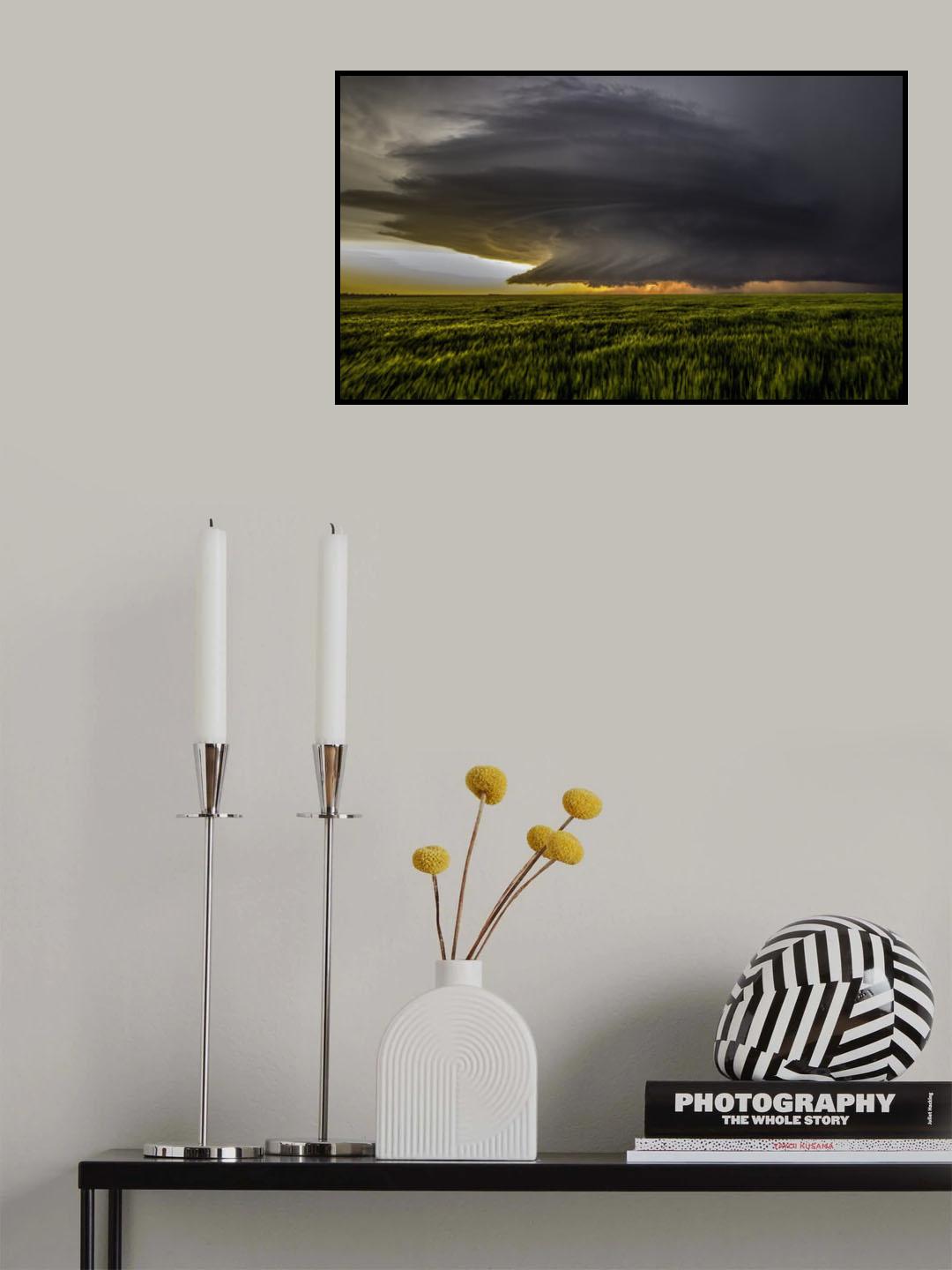 Storm at Sunset Poster och Canvastavla