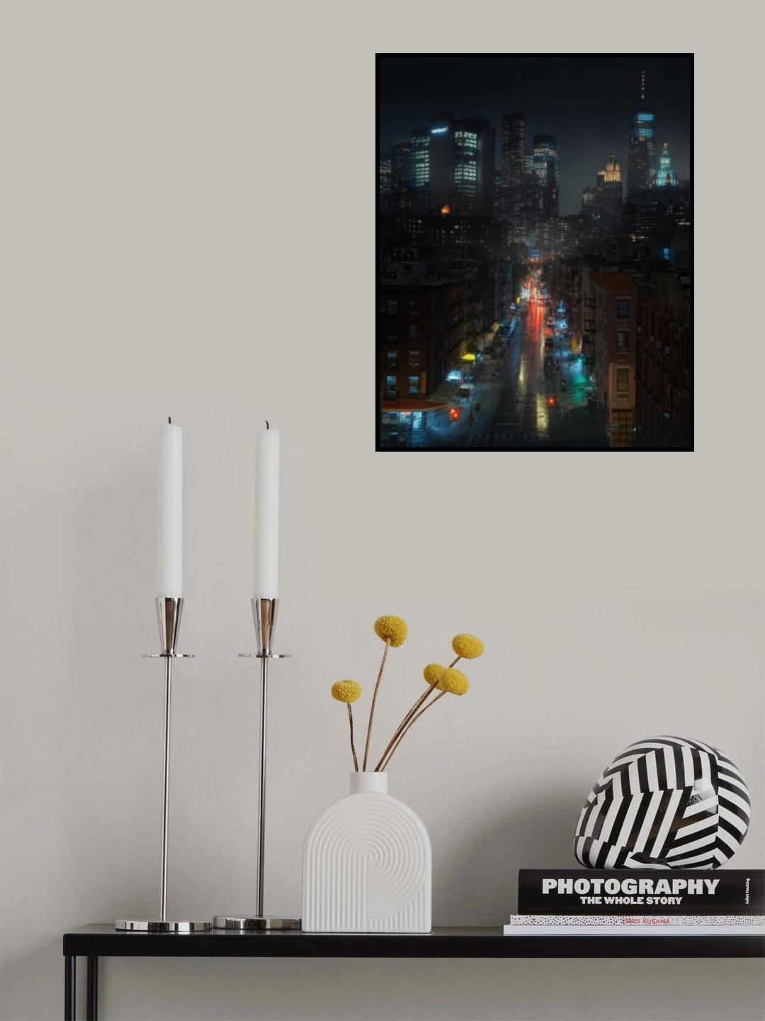 Manhattan Dark City Poster och Canvastavla