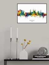 Bordeaux France Skyline Poster och Canvastavla