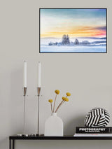 Mystical morning light and fog Poster och Canvastavla