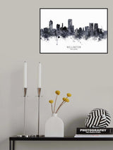 Wellington New Zealand Skyline Poster och Canvastavla