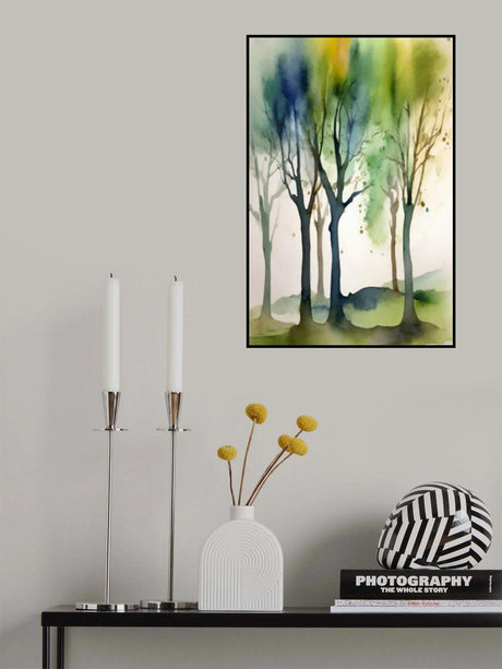 2x3ratio Watercolour Trees 1 Poster och Canvastavla