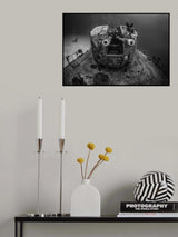 Machine gun on wreck of MV captain Keith Poster och Canvastavla