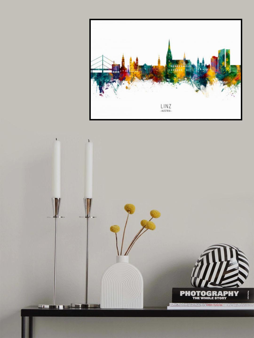 Linz Austria Skyline Poster och Canvastavla