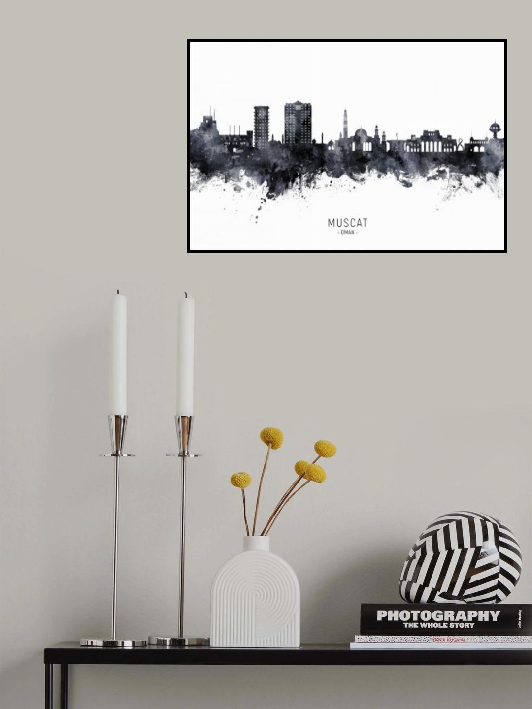 Muscat Oman Skyline Poster och Canvastavla