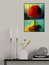 Red Tree Reflected Poster och Canvastavla
